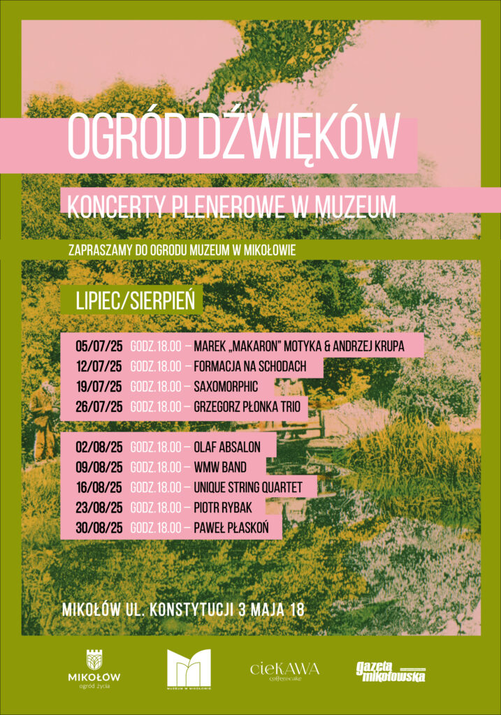 5 lipca - Marek "Makaron" Motyka & Andrzej Krupa
12 lipca - Formacja Na Schodach
19 lipca - Saxomorphic
26 lipca - Grzegorz Płonka TRIO
2 sierpnia - Olaf Absalon
9 sierpnia - WMW Band
16 sierpnia - Unique String Quartet
23 sierpnia - Piotr Rybak
30 sierpnia - Paweł Płaskoń